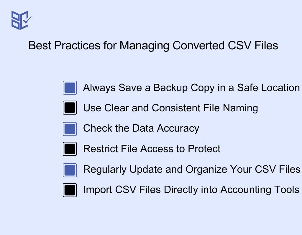 Best Practices for Managing Converted CSV Files